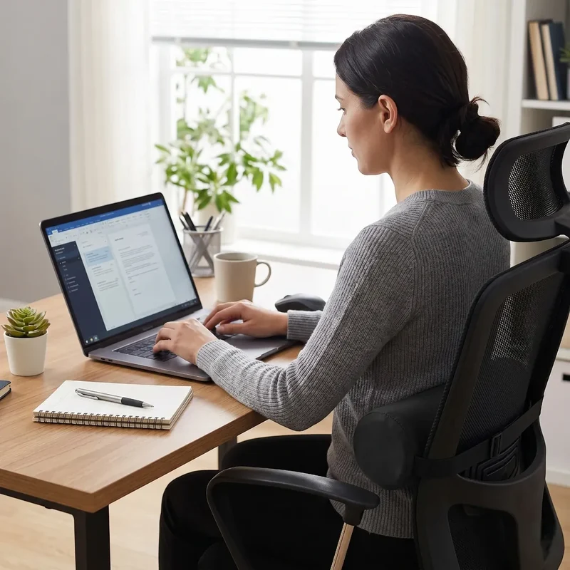 Coussin Lombaire Ergonomique Spinal Axis : Mousse à Mémoire de Forme Haute Densité - Soulagement & Posture