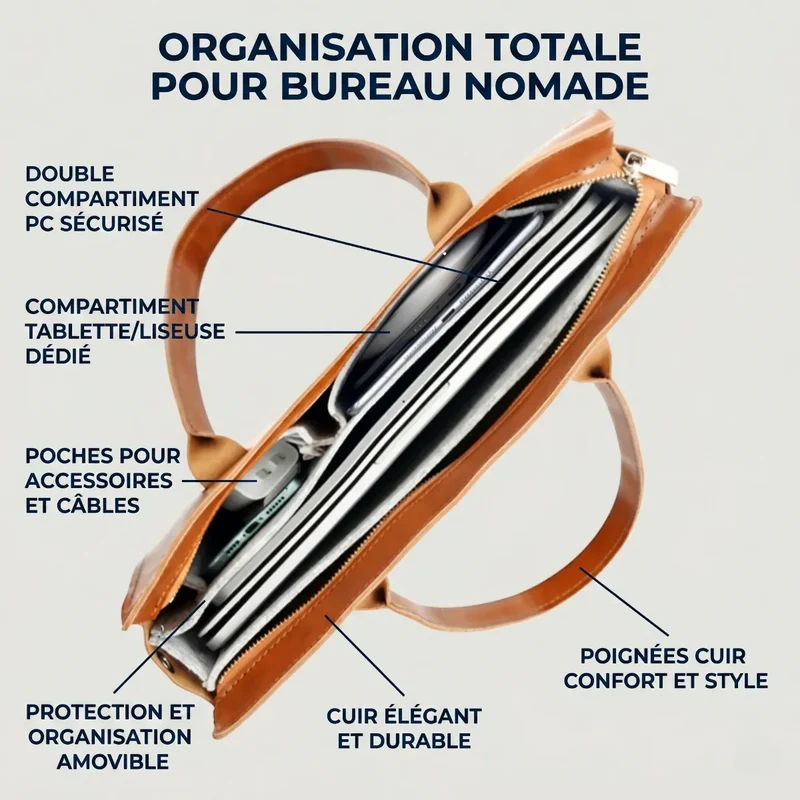 Sac ordinateur femme Quoko - Ergonomie Posturale & Élégance Business