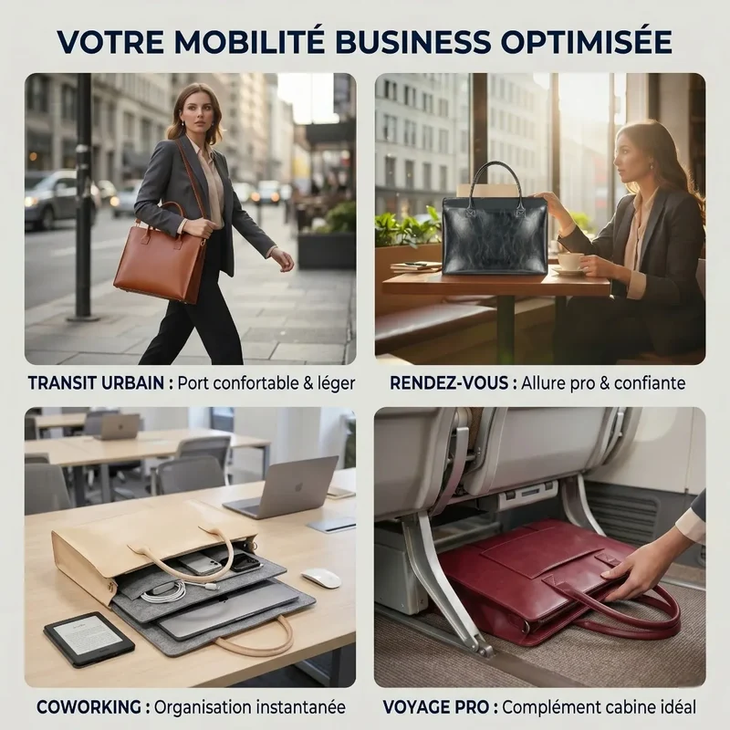Sac ordinateur femme Quoko - Ergonomie Posturale & Élégance Business