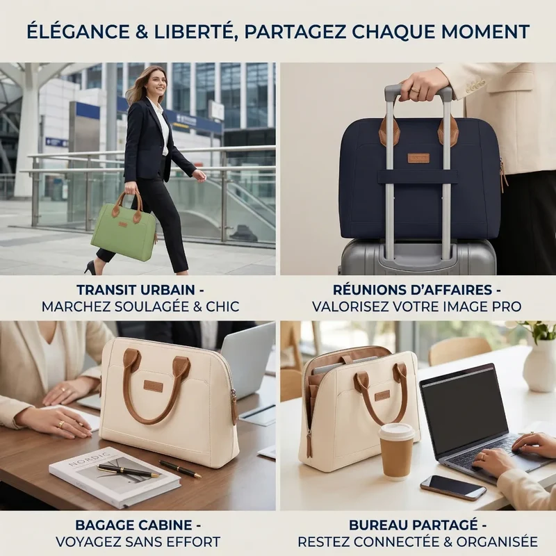 Sac ordinateur femme Constance - Confort Ergonomique & Allure Chic
