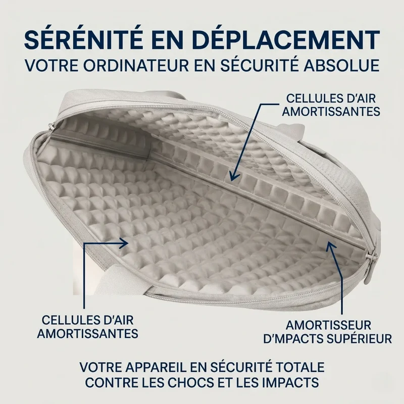 Sacoche ordinateur pour femme Le Cocon - Minimalisme élégant & Protection intégrale