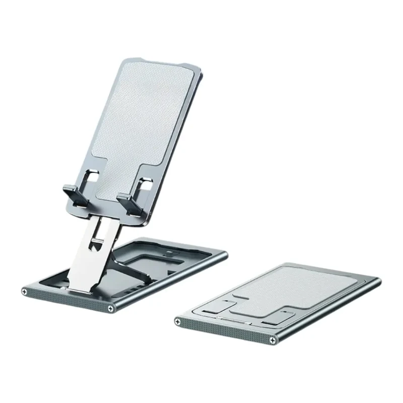 Support pour téléphone AeroRise Pro en Aluminium - Pliable pour Bureau et Lit – Alignement Optique et Confort Postural