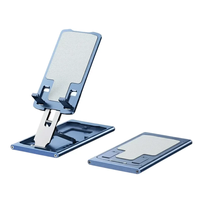Support pour téléphone AeroRise Pro en Aluminium - Pliable pour Bureau et Lit – Alignement Optique et Confort Postural