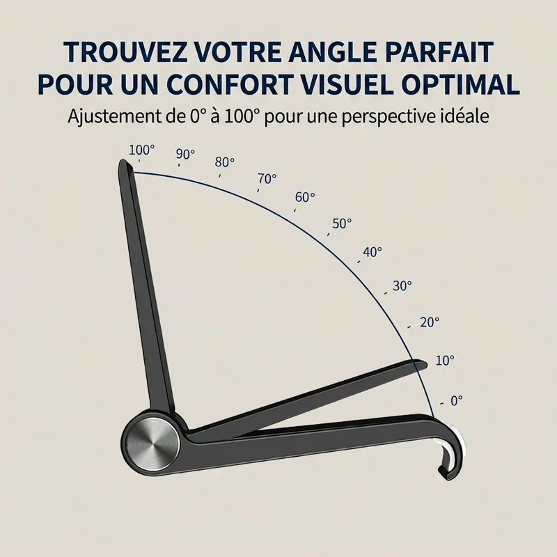 Support Téléphone AeroPivot - Pliable & Réglable - Idéal Bureau & Maison