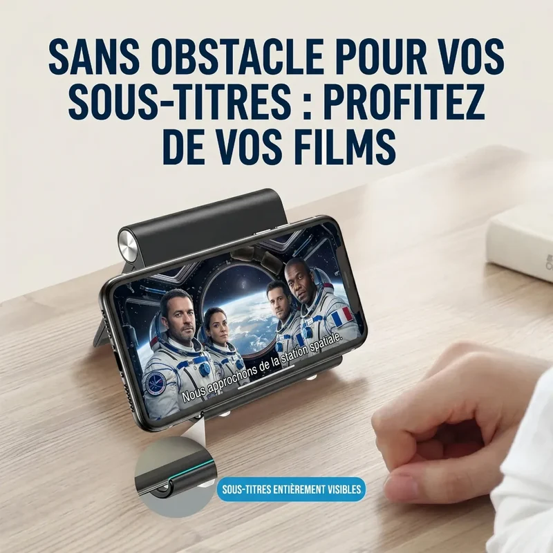 Support Téléphone AeroPivot - Pliable & Réglable - Idéal Bureau & Maison
