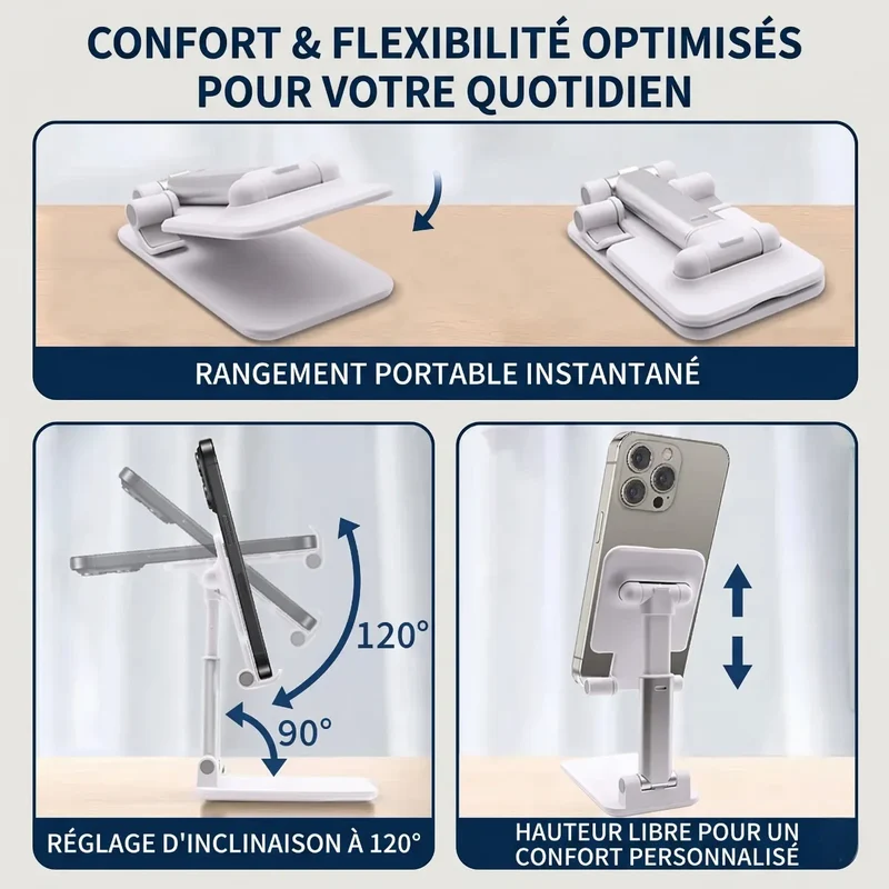 Support téléphone Kalyx Pro - Posture soulagée & Vision parfaite