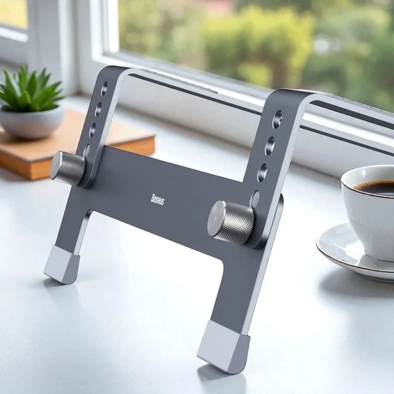 Support Ordinateur Portable en Aluminium – Ultra Stable, Réglable 4 Hauteurs, Ventilation Optimisée (jusqu’à 10 kg)