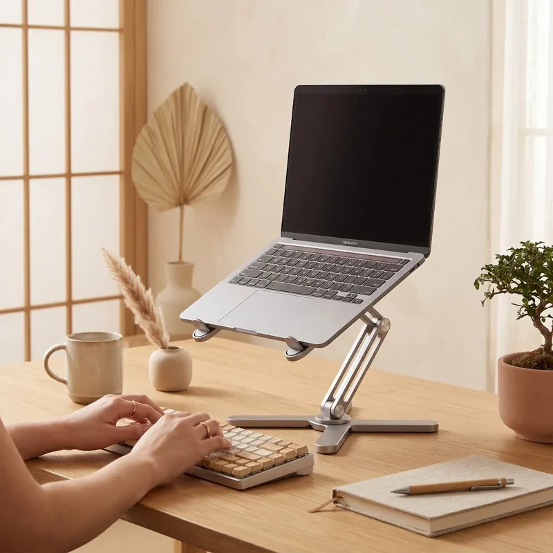 Support PC portable AeroAxis 360 en Alliage d'Aluminium - Rotatif et Ajustable - Ergonomie et Performance Absolue