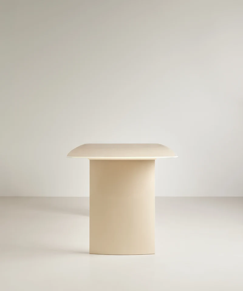 Mesa de Comedor en Cristal y Acero Cromado Landa