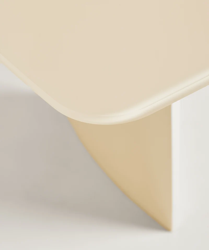 Mesa de Comedor en Cristal y Acero Cromado Landa