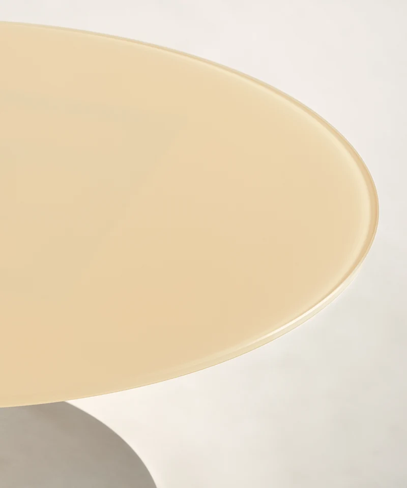 Mesa de Centro Redonda en Acero Laminado Riva