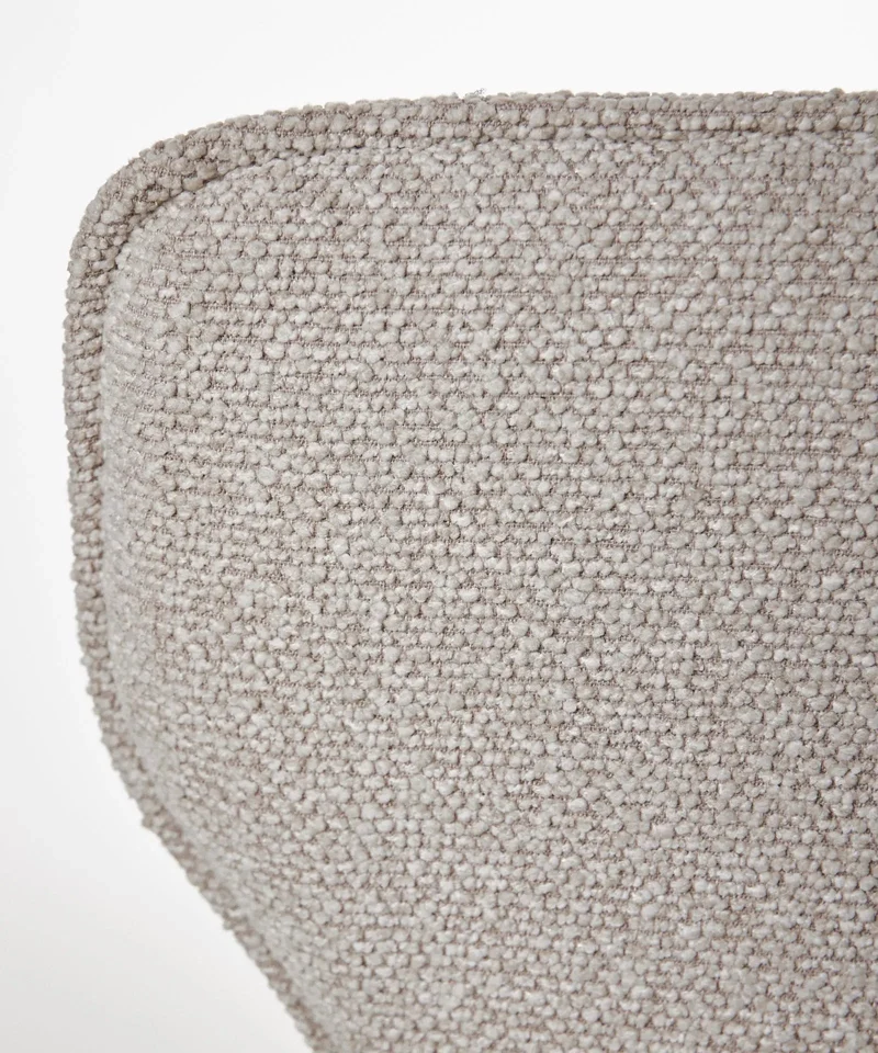 Sillón tapizado en tela bouclé Elsa