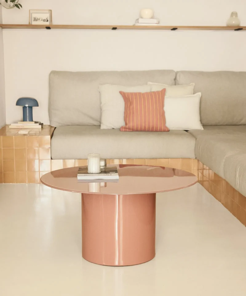 Mesa de Centro en Acero Lacado Mellow (80 cm)