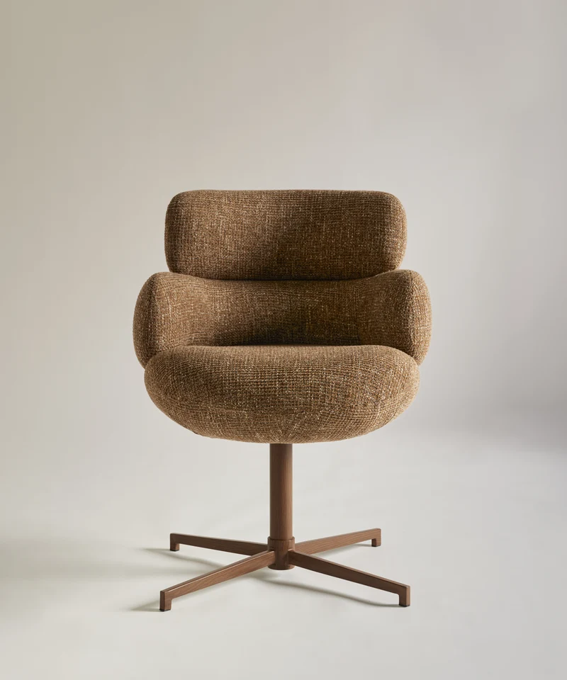 Sillón Giratorio Tapizado Theo
