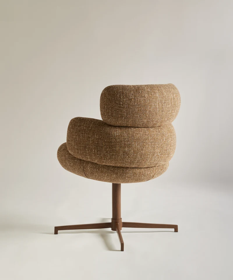 Sillón Giratorio Tapizado Theo
