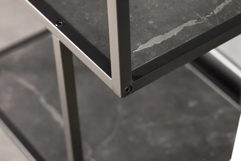Etagère murale moderne SLIM LINE 90cm métal graphite suspendue