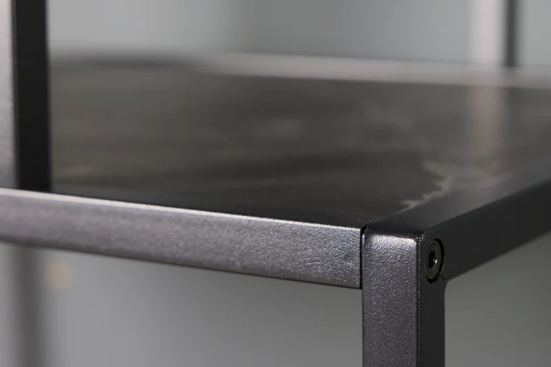 Etagère murale moderne SLIM LINE 90cm métal graphite suspendue