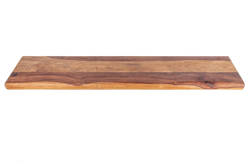 Etagère murale massive MAMMUT 115cm marron finition pierre de Sheesham etagère bord d’arbre
