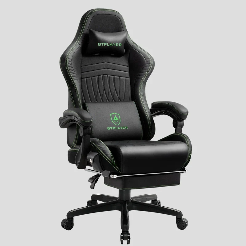 Siège de Bureau Ergonomique Ultra-Confort : Audio Bluetooth 5.1 & Repose-Pieds Intégré – L'Expérience Cockpit Immersive