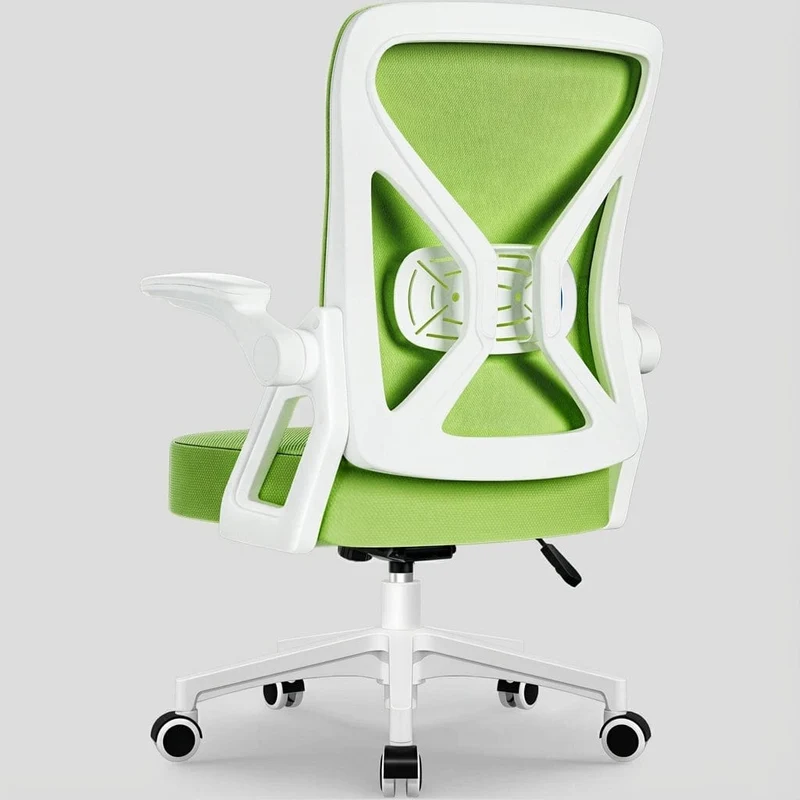 Chaise Ergonomique de Bureau avec Support Lombaire Ajustable et Accoudoirs Relevables