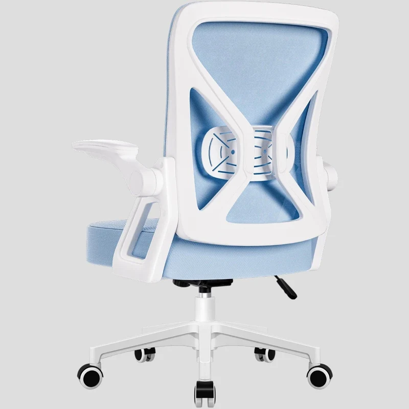 Chaise Ergonomique de Bureau avec Support Lombaire Ajustable et Accoudoirs Relevables