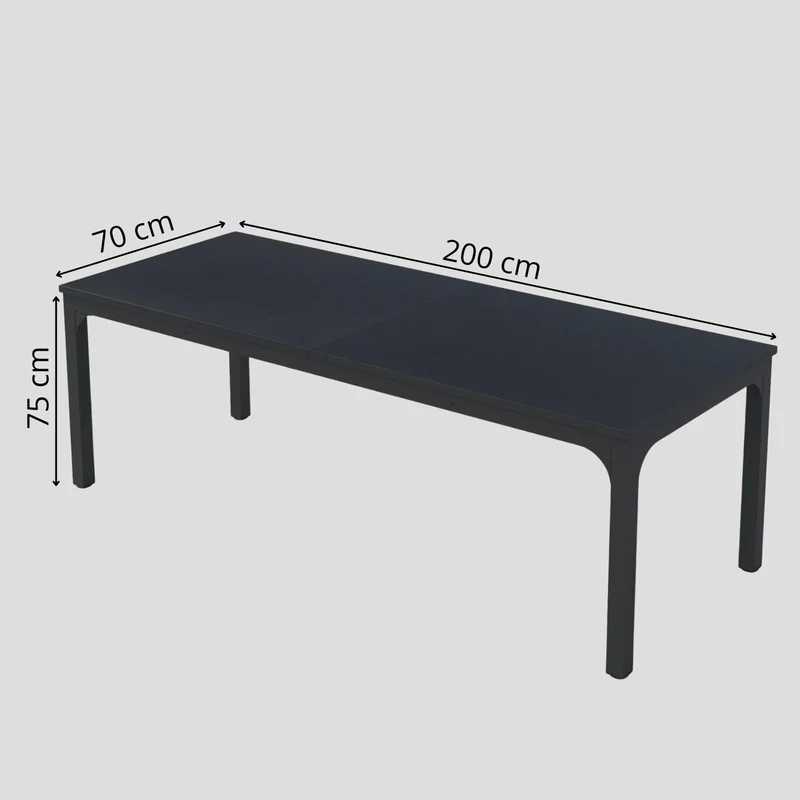 Bureau Bois Double 200 cm - Station de Travail 2 Personnes