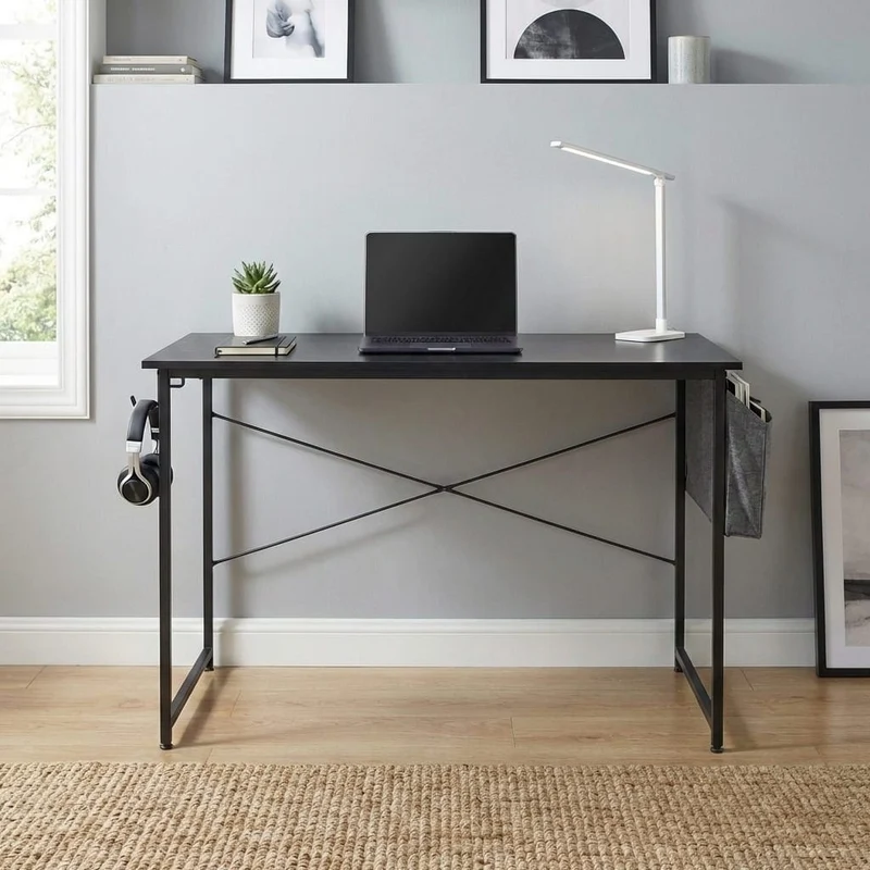 Bureau Bois MDF Compact avec Rangement - 100cm/120cm