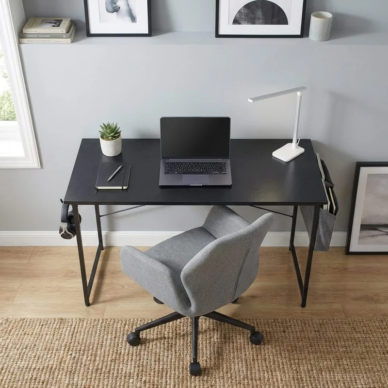 Bureau Bois MDF Compact avec Rangement - 100cm/120cm