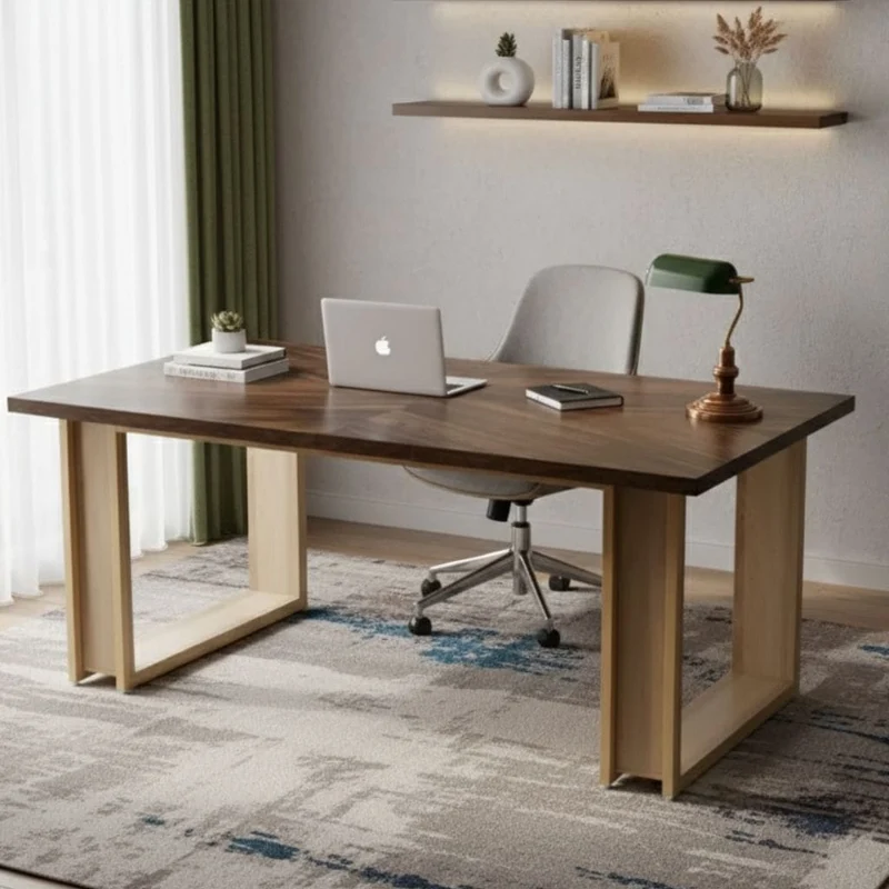 Bureau Design en Bois Massif 160 cm – Station de Travail Premium & Structure Luge Ultra-Stable