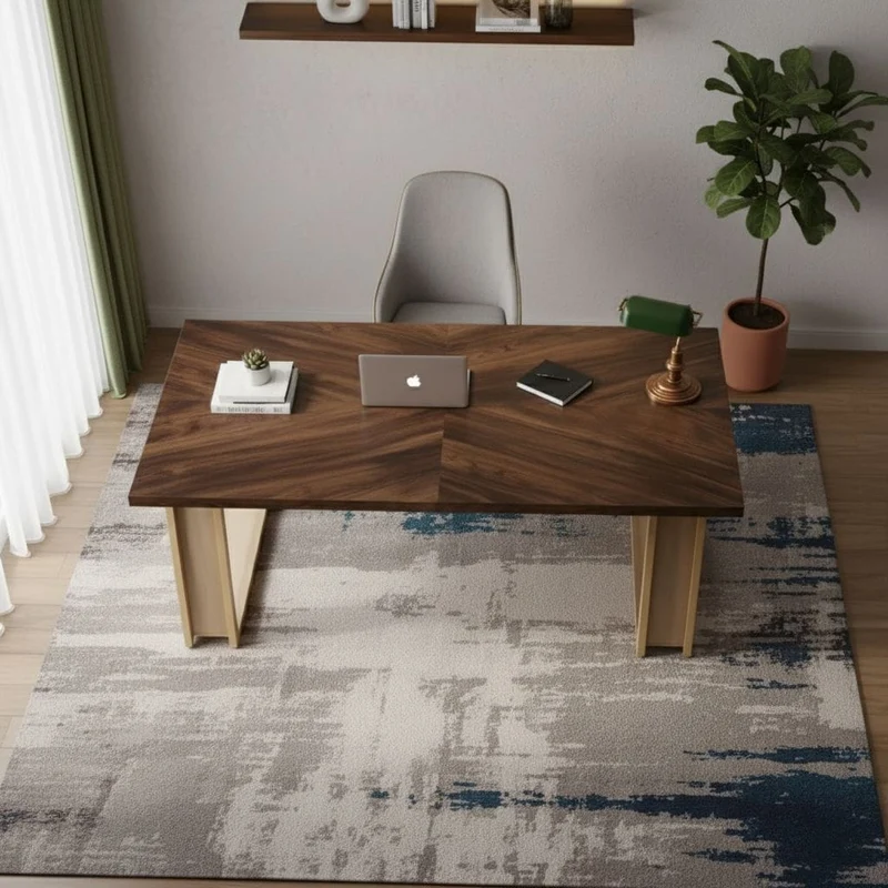 Bureau Design en Bois Massif 160 cm – Station de Travail Premium & Structure Luge Ultra-Stable
