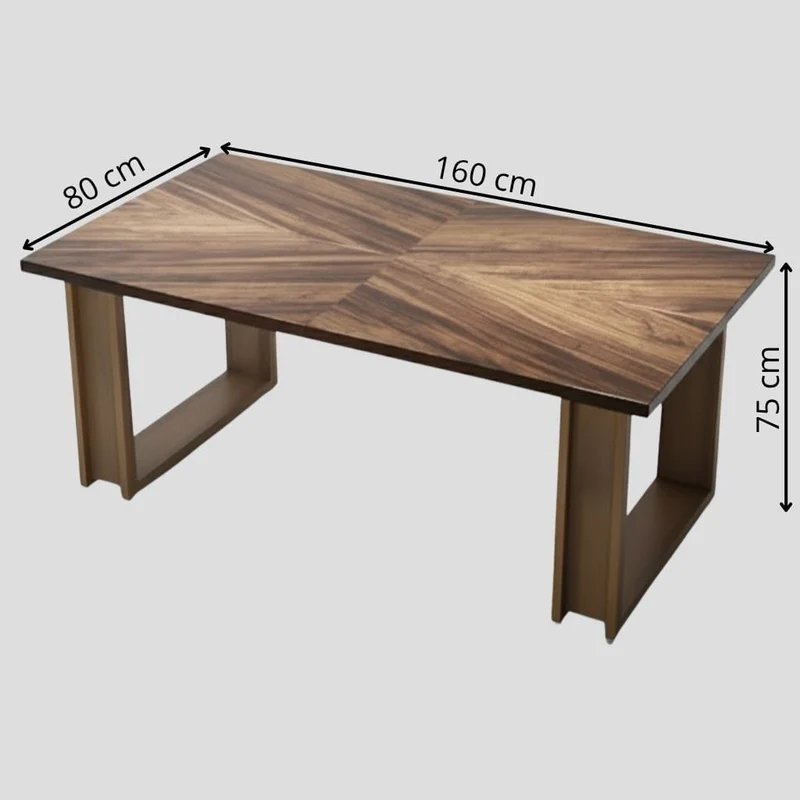 Bureau Design en Bois Massif 160 cm – Station de Travail Premium & Structure Luge Ultra-Stable