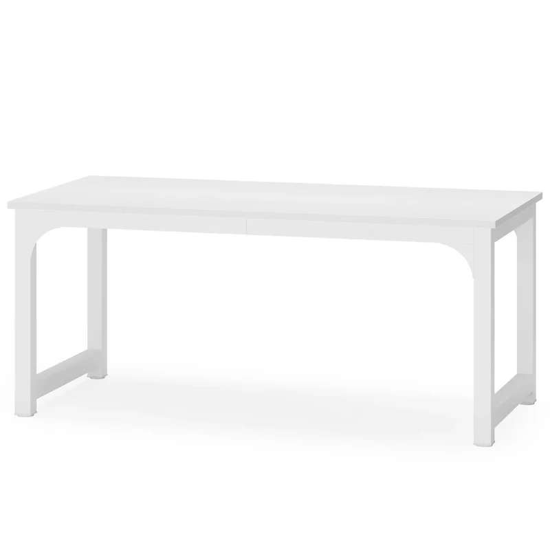 Bureau Pro Design 160 cm : Performance XXL et Stabilité Totale – Blanc Minimaliste
