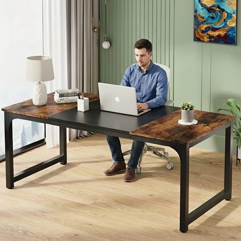 Bureau XXL Industrial Pro 180 cm : La Station de Travail Ultime pour une Productivité Sans Limites