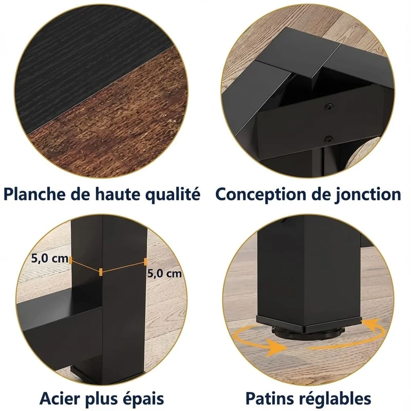 Bureau XXL Industrial Pro 180 cm : La Station de Travail Ultime pour une Productivité Sans Limites
