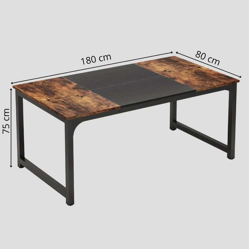 Bureau XXL Industrial Pro 180 cm : La Station de Travail Ultime pour une Productivité Sans Limites