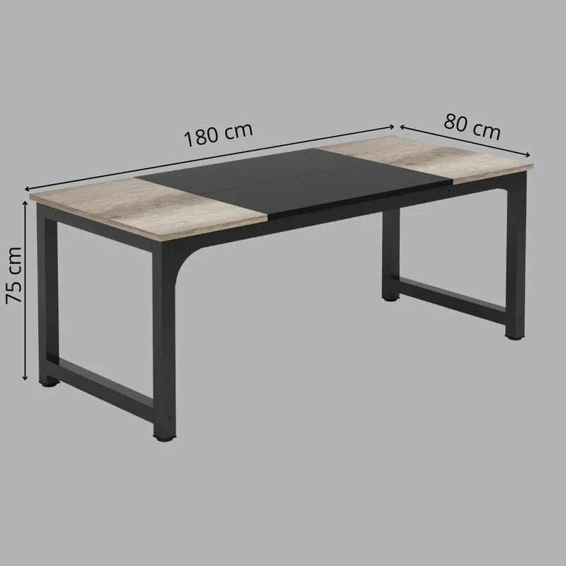 Bureau XXL Industrial Pro 180 cm : La Station de Travail Ultime pour une Productivité Sans Limites