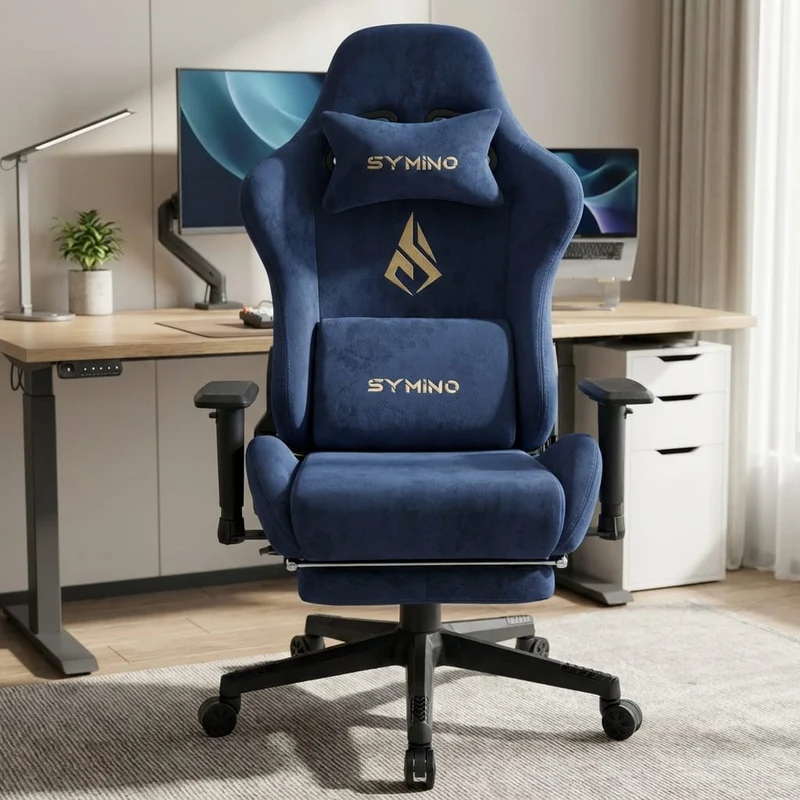 Chaise Gaming Ergonomique avec Repose-Pieds - Fauteuil Bureau Respirant Inclinable 150°