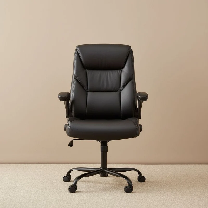 Fauteuil de Bureau Ergonomique Exécutif avec Support Lombaire et Accoudoirs Rembourrés