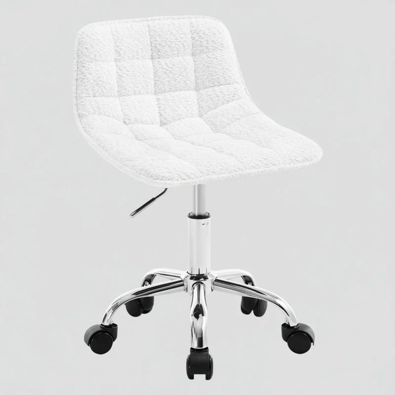 Chaise de Bureau Pivotante en Velours avec Dossier Ergonomique et Réglage en Hauteur