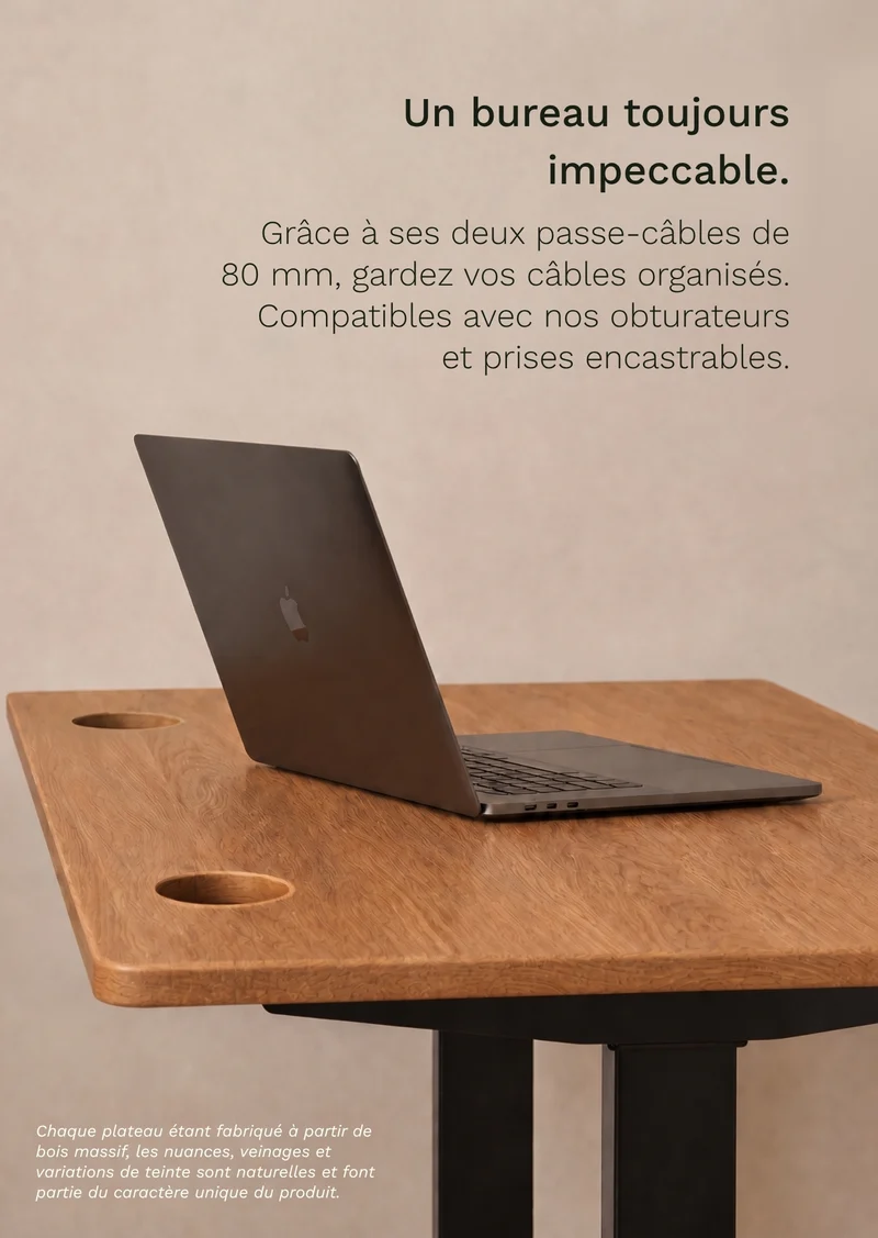 Premium Oak | Plateau de Bureau en Chêne Massif