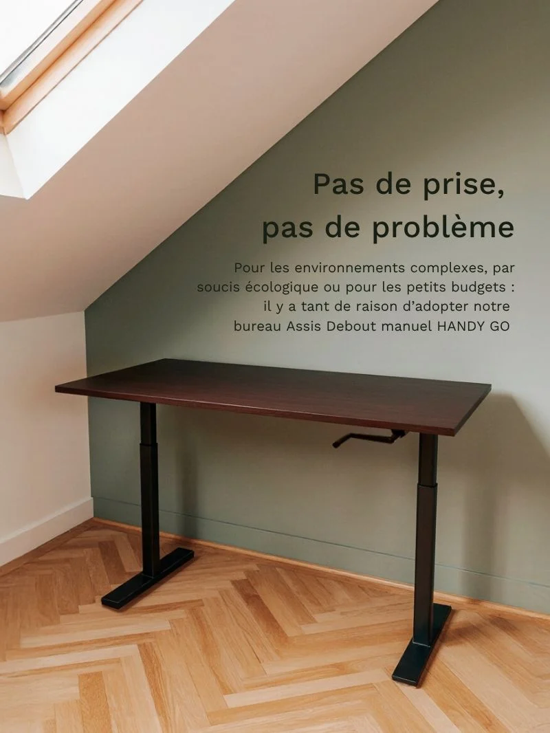 Handy Go - Plateau Essential | Bureau Assis Debout Manuel