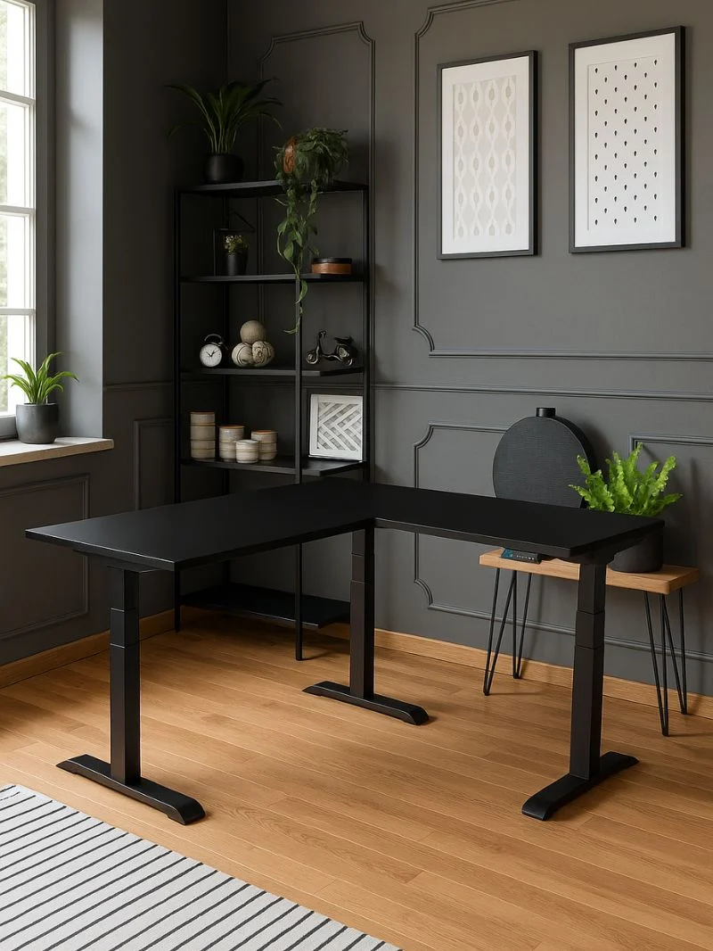 Tripod Pro - Plateau Essential | Bureau Assis Debout Électrique d'Angle