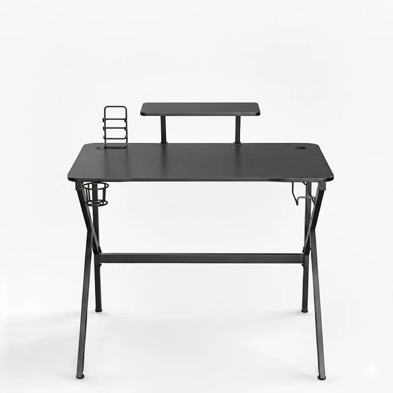Bureau Gaming Ergonomique avec Support Moniteur Amovible - 100cm