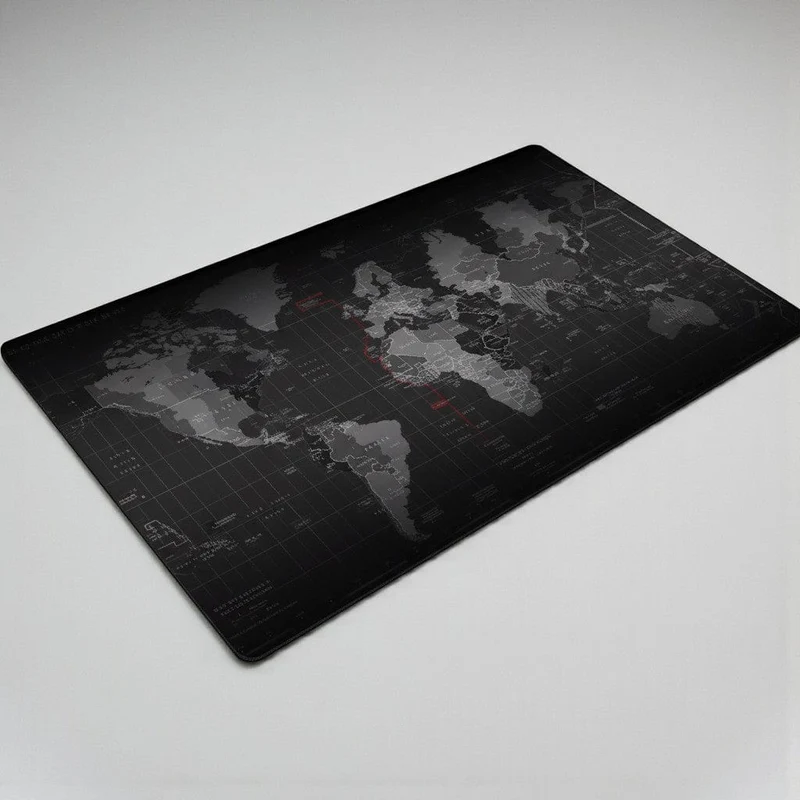 Tapis de Souris XXL Carte du Monde 90x40cm - Station de Travail Professionnelle