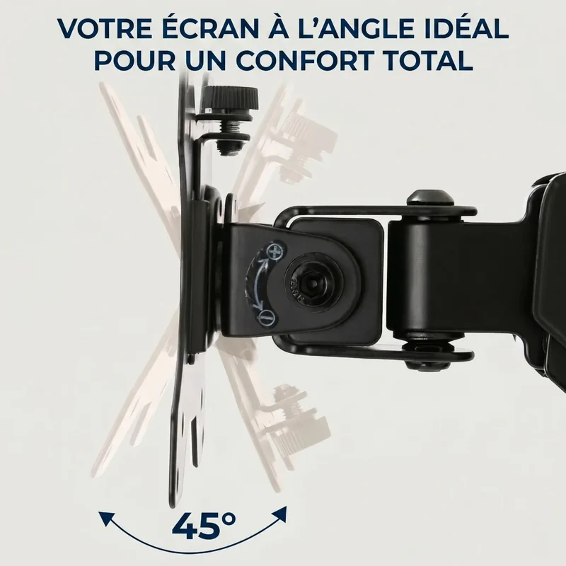 Bras écran PC AeroFlex Pro Acier Articulé - Posture ergonomique & Gain de place