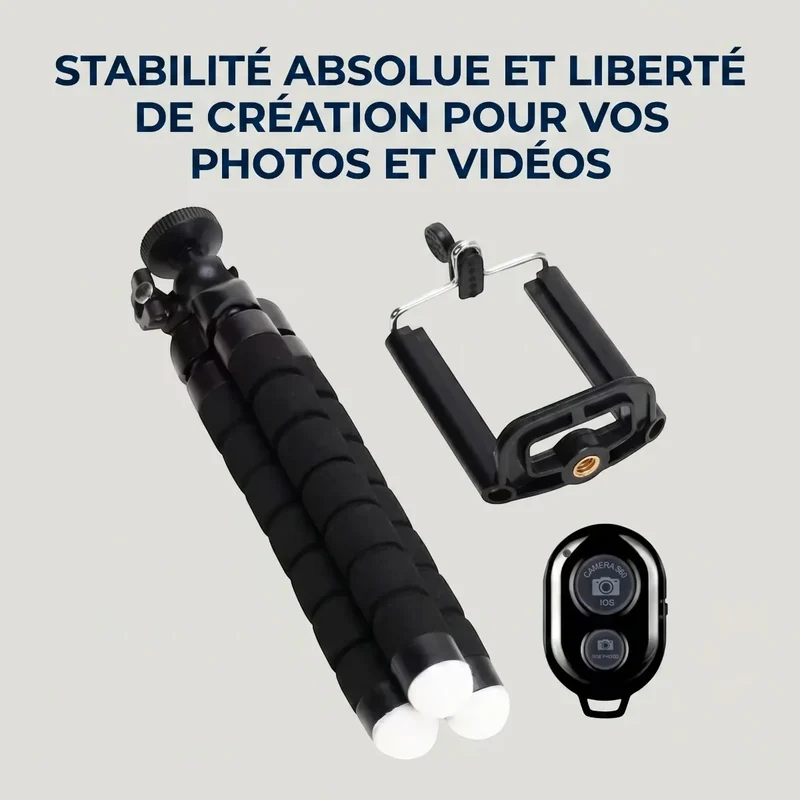 Trépied Téléphone CosyPod Flex Mini en Polymère Souple : Cadrage Parfait & Posture Ergonomique