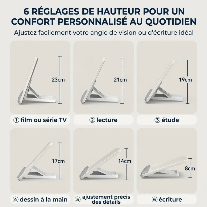 Support tablette Kreativ Pro Bois 6 Angles Posture & Tracé Stable