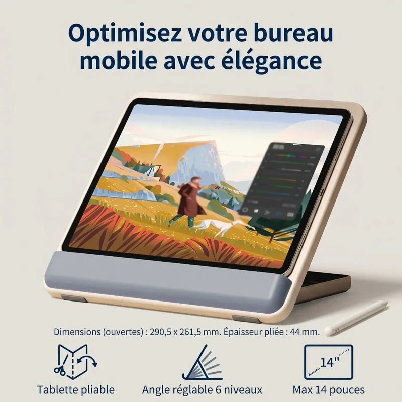 Support tablette Kreativ Pro Bois 6 Angles Posture & Tracé Stable