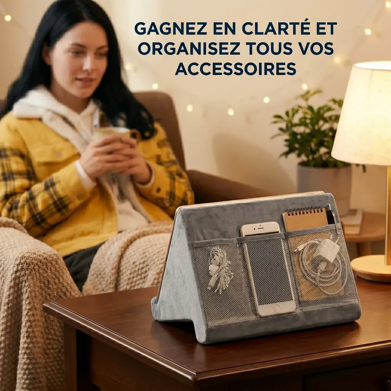 Support tablette ErgoNest - Coussin Ergonomique |Soulagement Cervical & Stabilité Tactile