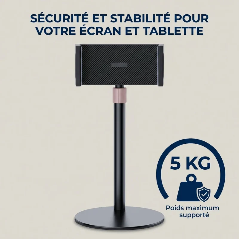 Support tablette Horizon Pro Métal - Pied Orientable & Posture Ergonomique